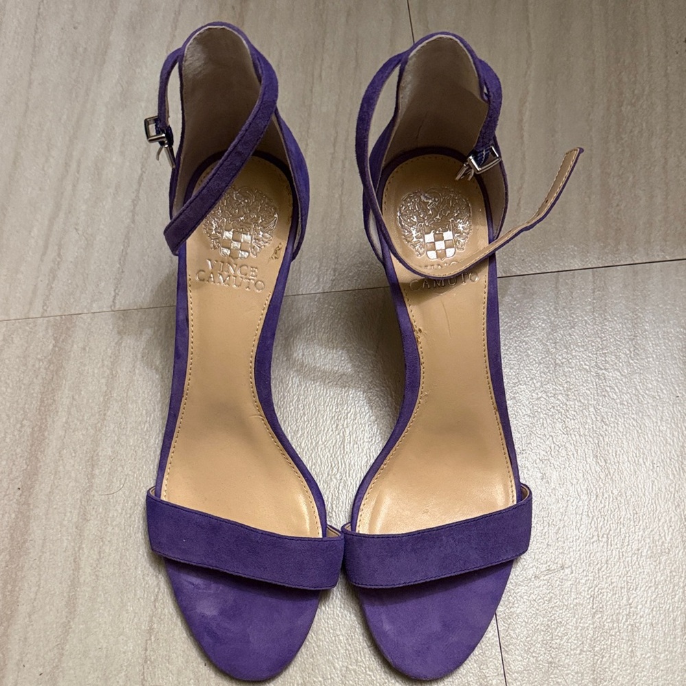 Vince Camuto Purple Ankle Strap Heels